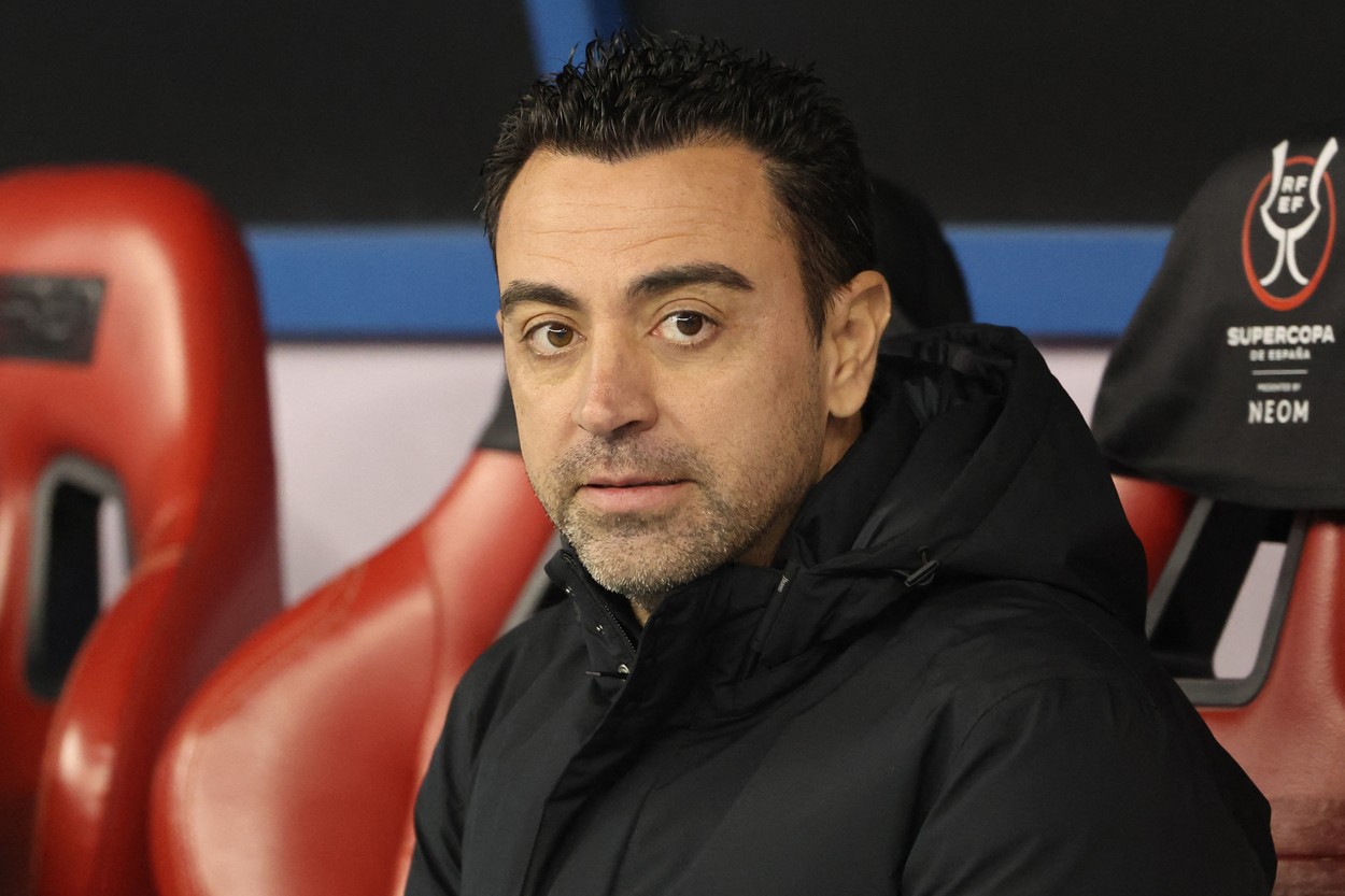 Reacția lui Xavi după calificarea Barcelonei în finala Supercupei Spaniei. Jucătorul considerat ”cireașa de pe tort”