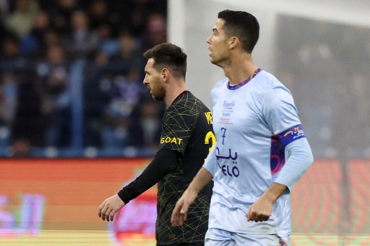 Cum au fost surprinși Leo Messi și Cristiano Ronaldo la amicalul de gală din Arabia Saudită