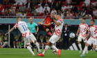 1st December 2022; Ahmed bin Ali Stadium, Al Rayyan, Qatar; FIFA World Cup Football, Croatia versus Belgium; Yannick Ferreira Carrasco of Belgium takes a shot at goal Credit: Action Plus Sports Images/Alamy Live News