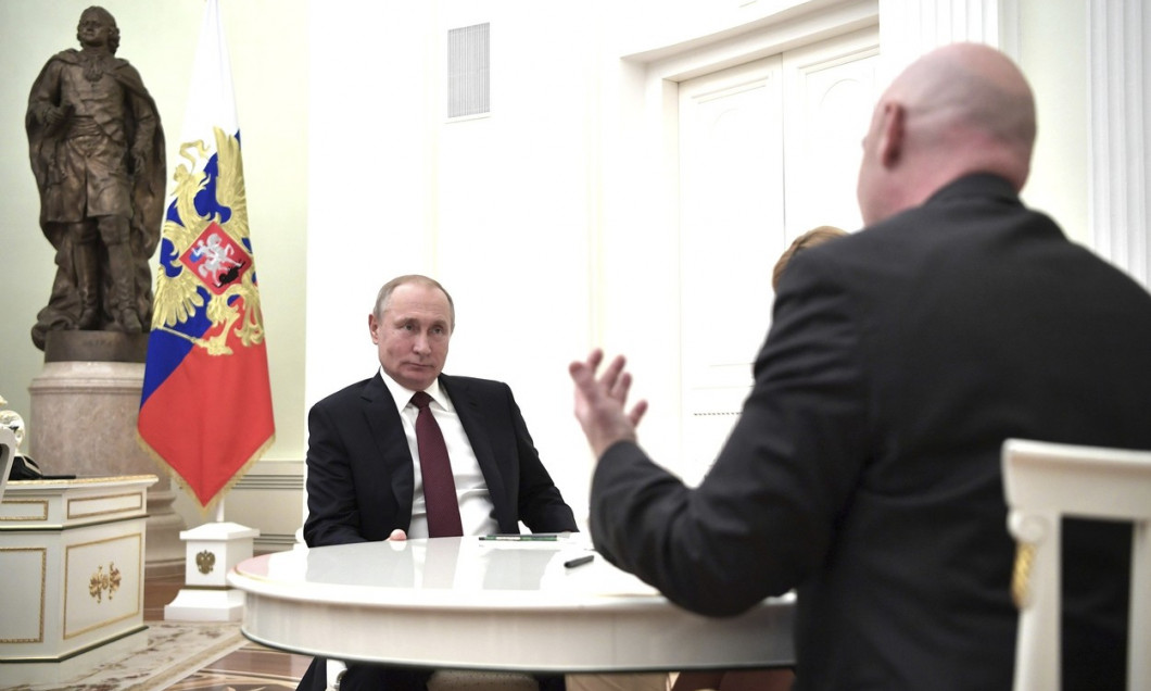 Russian President Putin Meets with FIFA President Gianni Infantino