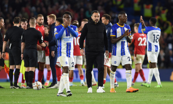 Brighton &amp; Hove Albion v Nottingham Forest Premier League Football, Amex Stadium, Brighton, United Kingdom - 18 Oct 2022