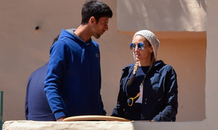 EXCLUSIVE: Novak Djokovic and his wife Jelena Djokovic in Marbella Spain