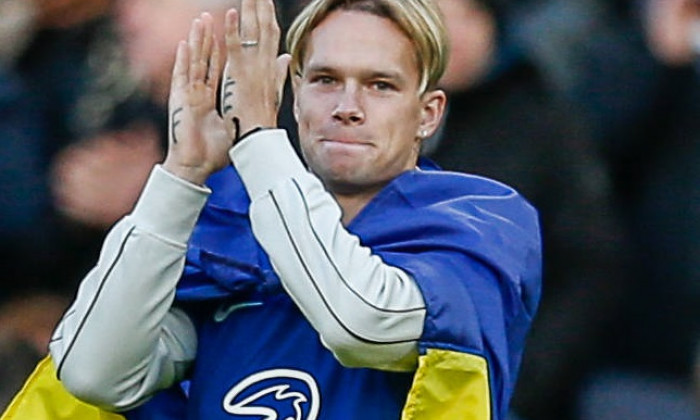 Chelsea v Crystal Palace Premier League Mykhaylo Mudryk is introduced as Chelseas newest signing at half time during the