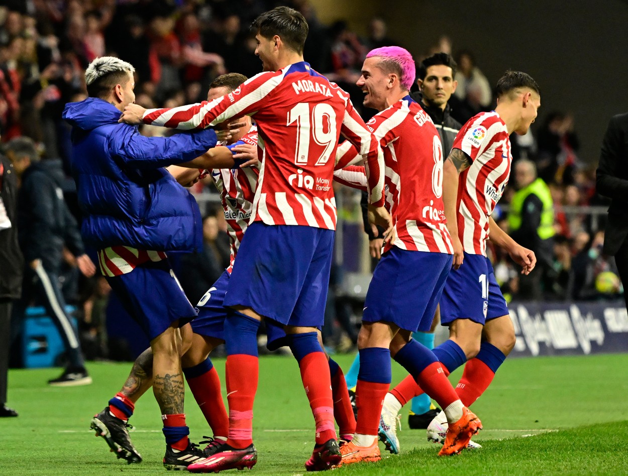 Moment cum rar se vede, în Atletico - Getafe: Angel Correa a sărbătorit propriul gol după ce a fost schimbat