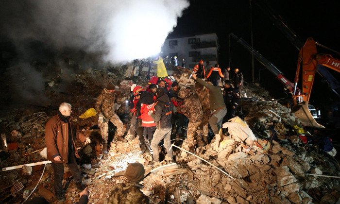 A person rescued after 26 hours in the wreckage of collapsed building in Osmaniye