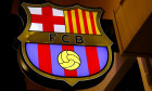 das Logo der Marke "FC Barcelona", Palma de Mallorca.