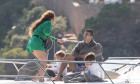 EXCLUSIVE: Shakira and her soccer star husband Gerard Pique are pictured on a yacht during their family vacation