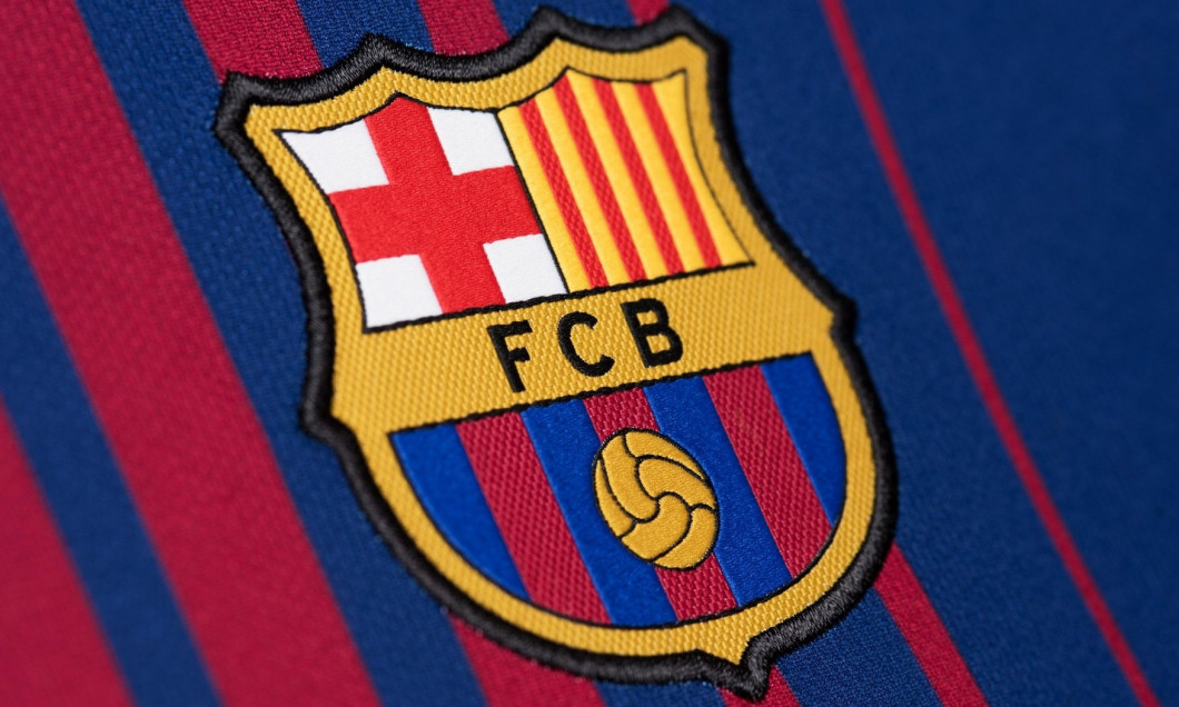 Close up of FC Barcelona Home Kit.