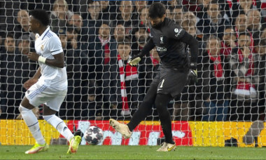Alisson, în meciul Liverpool - Real Madrid / Foto: Captură Digi Sport