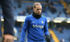 London, UK. 18th February 2023; Stamford Bridge, Chelsea, London, England: Premier League Football, Chelsea versus Southampton; Mykhailo Mudryk of Chelsea warms up ahead of kick-off Credit: Action Plus Sports Images/Alamy Live News