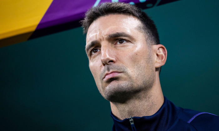 Lusail, Qatar. 09th Dec, 2022. Soccer: World Cup, Netherlands - Argentina, final round, quarterfinal, Lusail Stadium, Argentina coach Lionel Scaloni stands in the stadium before the match. Credit: Tom Weller/dpa/Alamy Live News Credit: dpa picture allianc