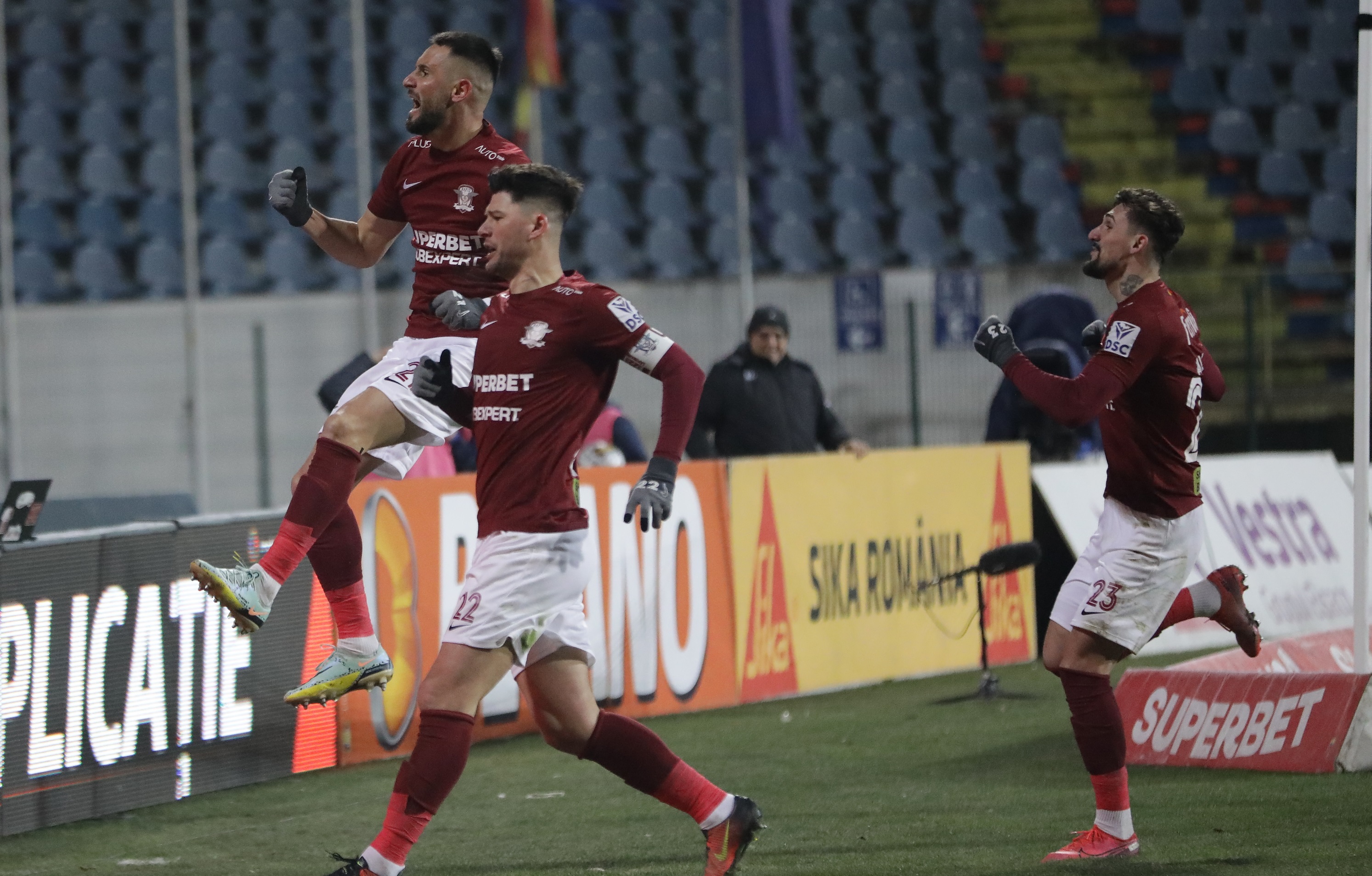FC Botoșani - Rapid 1-2. Grigore, gol din foarfecă, în minutul 90+4. Moldovenii egalaseră în minutul 90