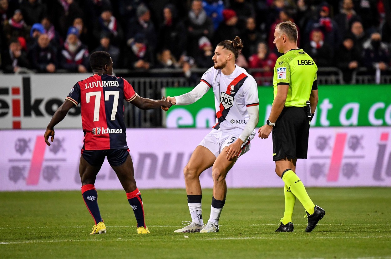Radu Drăgușin, lăudat de italieni, în timp ce George Pușcaș a avut o prestație modestă în meciul Cagliari - Genoa