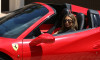 Larsa Pippen at the wheel of her gleaming new $320k Ferrari.