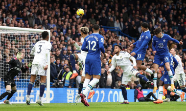 London, England, 4th March 2023. Wesley Fofana of Chelsea scores the opening goal during the Premier League match at Sta