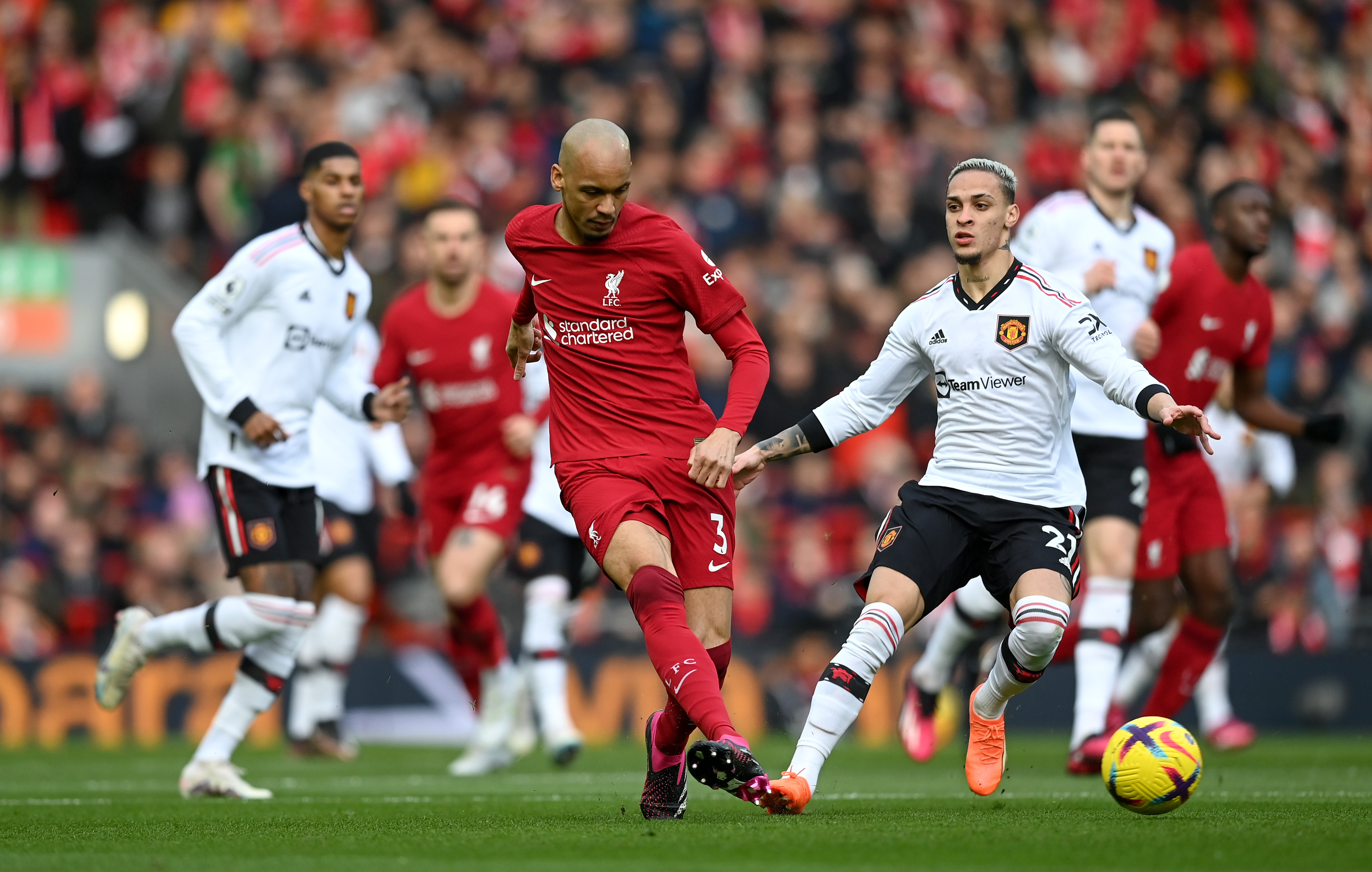 Liverpool - Manchester United 1-0, ACUM, la Digi Sport 1. ”Cormoranii” deschid scorul după golul anulat al ”Diavolilor”