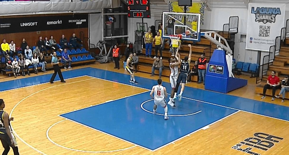 CS Dinamo - BC CSU Sibiu 67-84. Gaston Whelan, MVP, cu 20 puncte și 4 pase decisive