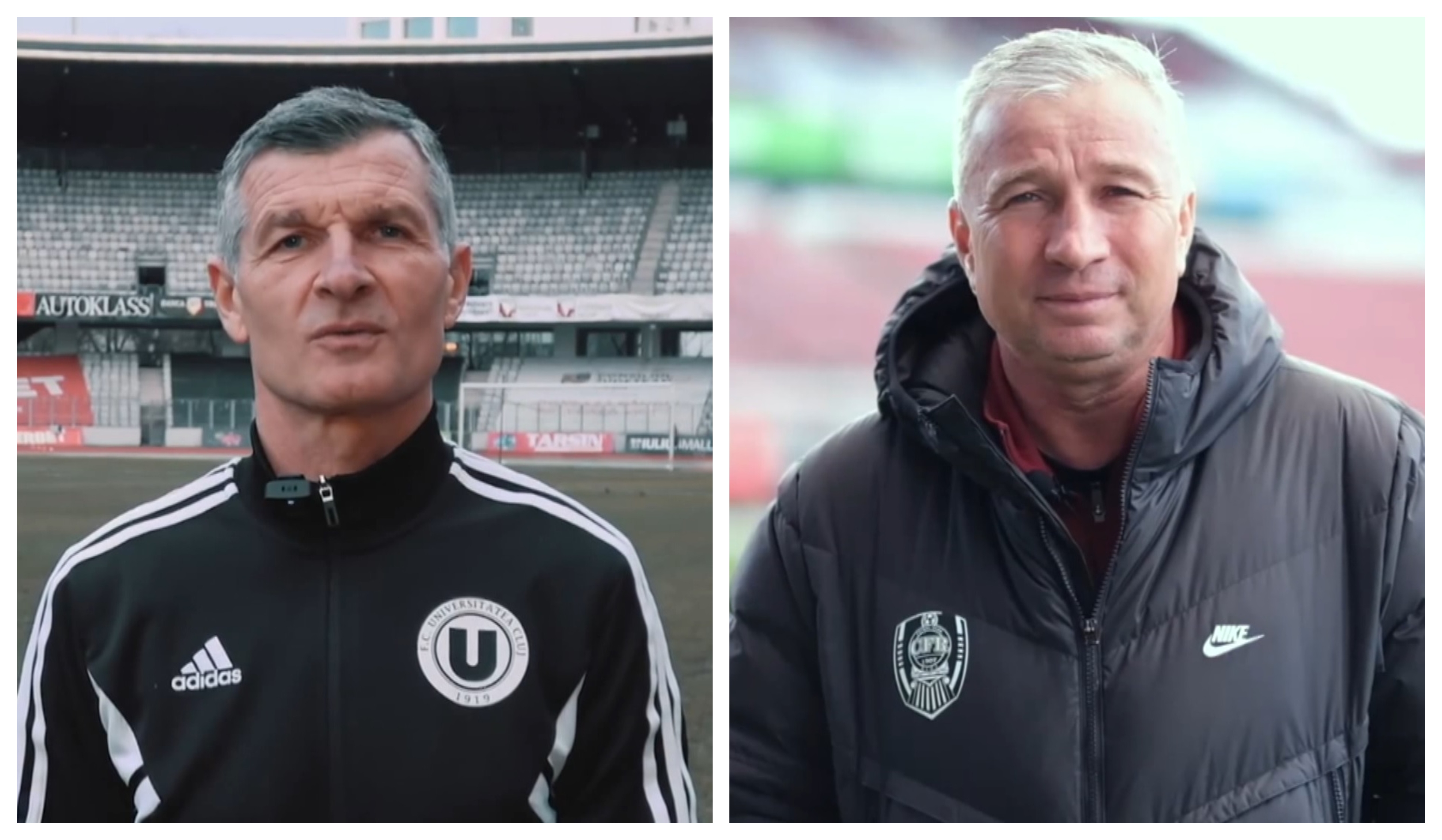 Ovidiu Sabău și Dan Petrescu, mesaj neașteptat înainte de CFR - U Cluj. Ce le-au transmis fanilor