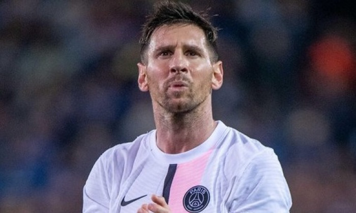 BRUGGE, BELGIUM - SEPTEMBER 15: Lionel Messi of Paris Saint-Germain during the UEFA Champions League group A match between Club Brugge KV and Paris Sa