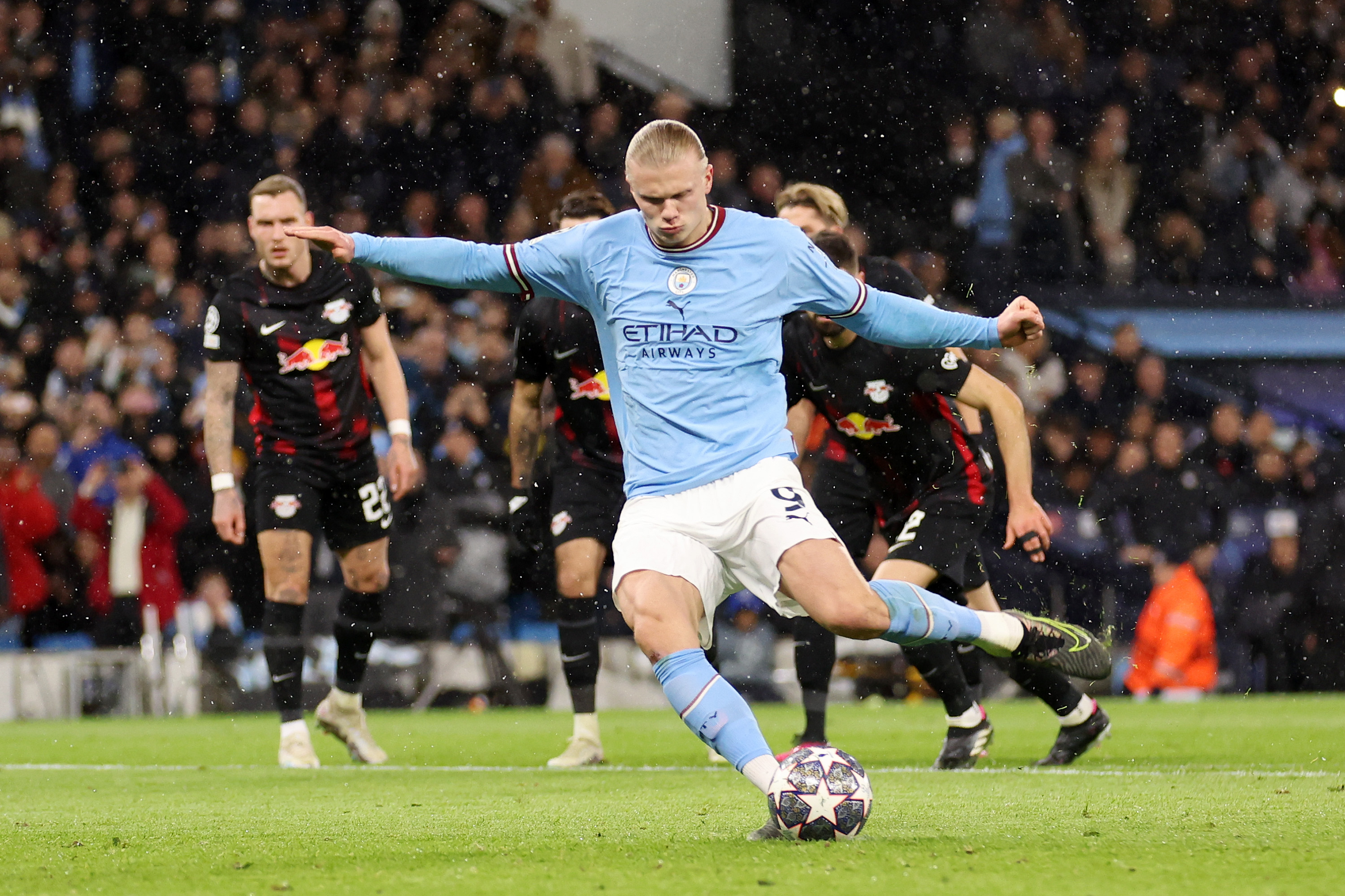 Cine îl poate opri? Erling Haaland, două recorduri în câteva minute, în meciul Manchester City - Leipzig