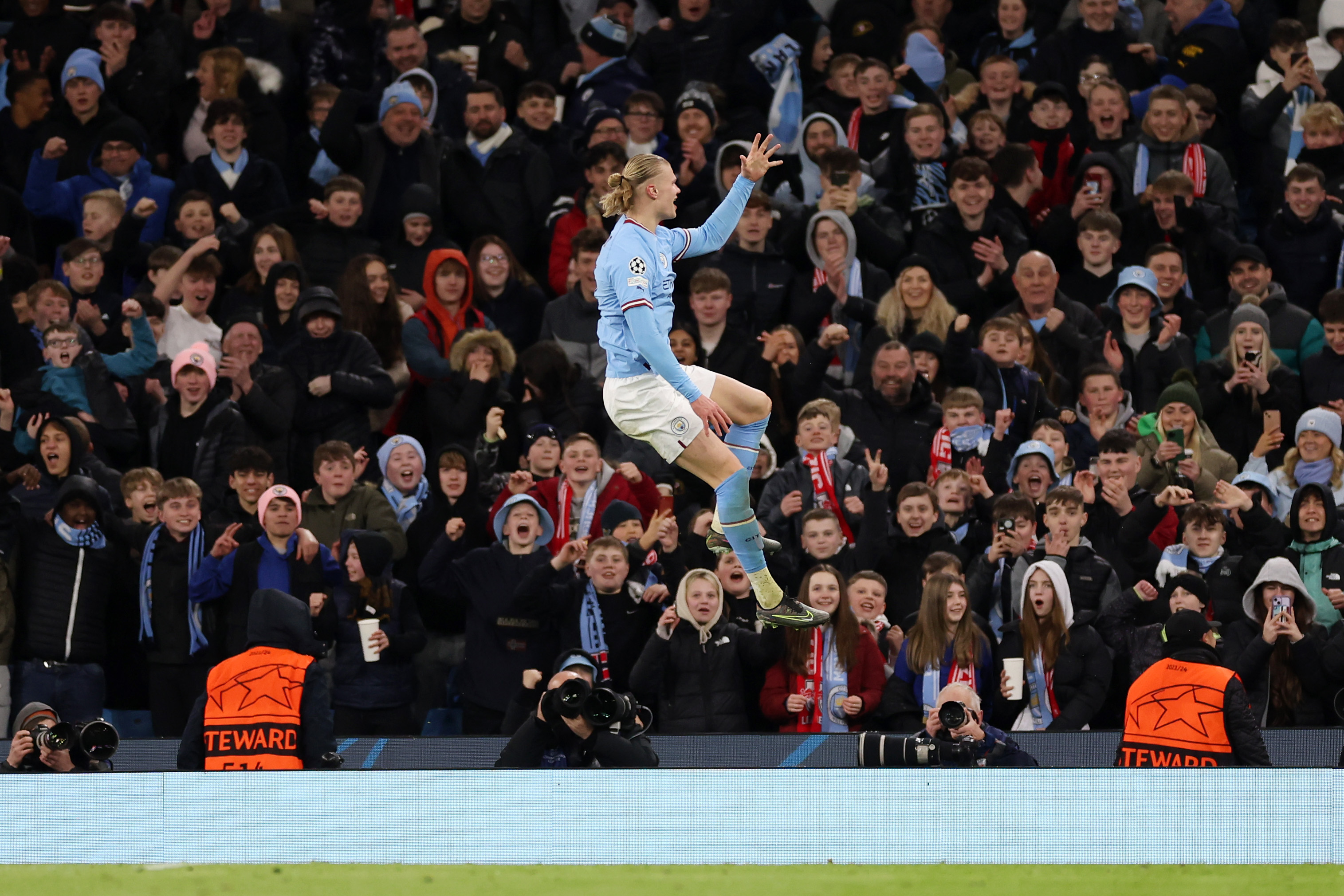 Seară istorică! Erling Haaland, cinci goluri în meciul Manchester City - Leipzig! Recorduri greu de imaginat