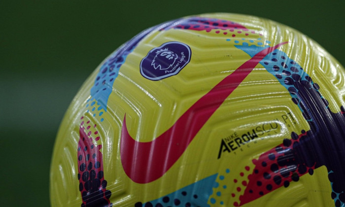 Goodison Park, Liverpool, UK. 26th Dec, 2022. Premier League Football, Everton versus Wolverhampton Wanderers; the Premier League logo on the official Nike match ball Credit: Action Plus Sports/Alamy Live News