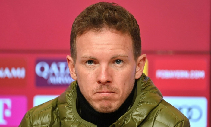 coach Julian NAGELSMANN (FC Bayern Munich), single image, cut single motif, portrait, portrait, portrait. Press conference. Football 1st Bundesliga season 2022/2023, 20th matchday, matchday20, FC Bayern Munich - VFL Bochum 3-0 on February 11th, 2023, ALLI