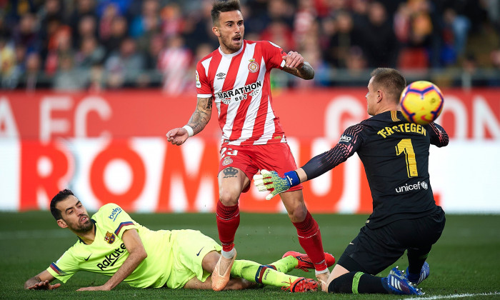 Girona CF v FC Barcelona, La Liga, date 21. Football, Montilivi Stadium, Barcelona, Spain - 27 JAN 2018