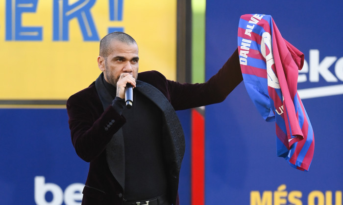 FC Barcelona Unveil New Signing Dani Alves