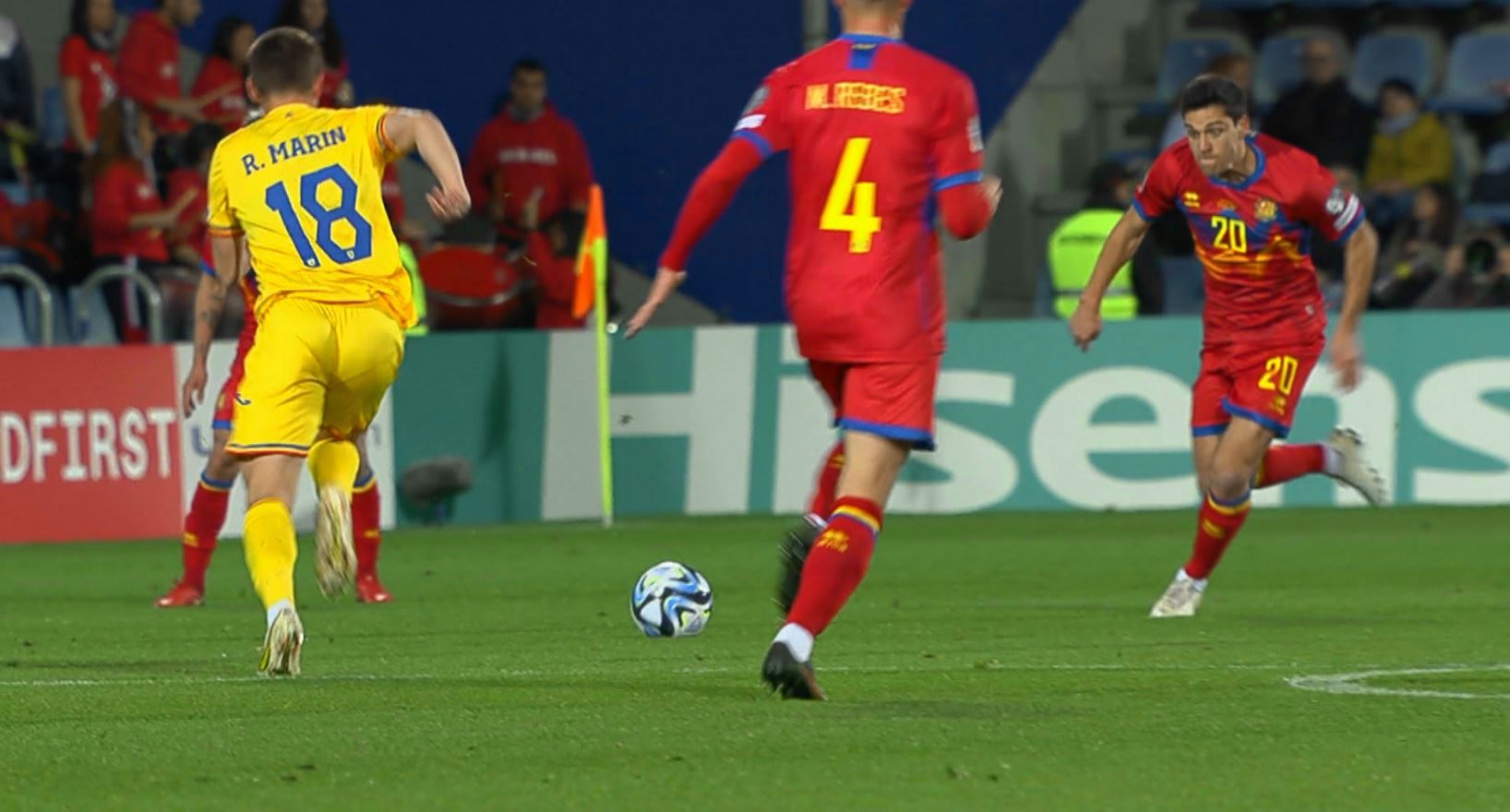 Andorra - România 0-0. Debut în preliminariile Euro 2024. Deian Sorescu e fundaș stânga