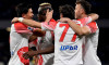 Napoli, Italy. 12th Feb, 2023. Victor Osimhen of SSC Napoli (2l) celebrates with Kim Min-jae, Khvicha Kvaratskhelia and Amir Rrahmani after scoring the goal of 2-0 during the Serie A football match between SSC Napoli and US Cremonese at Diego Armando Mara
