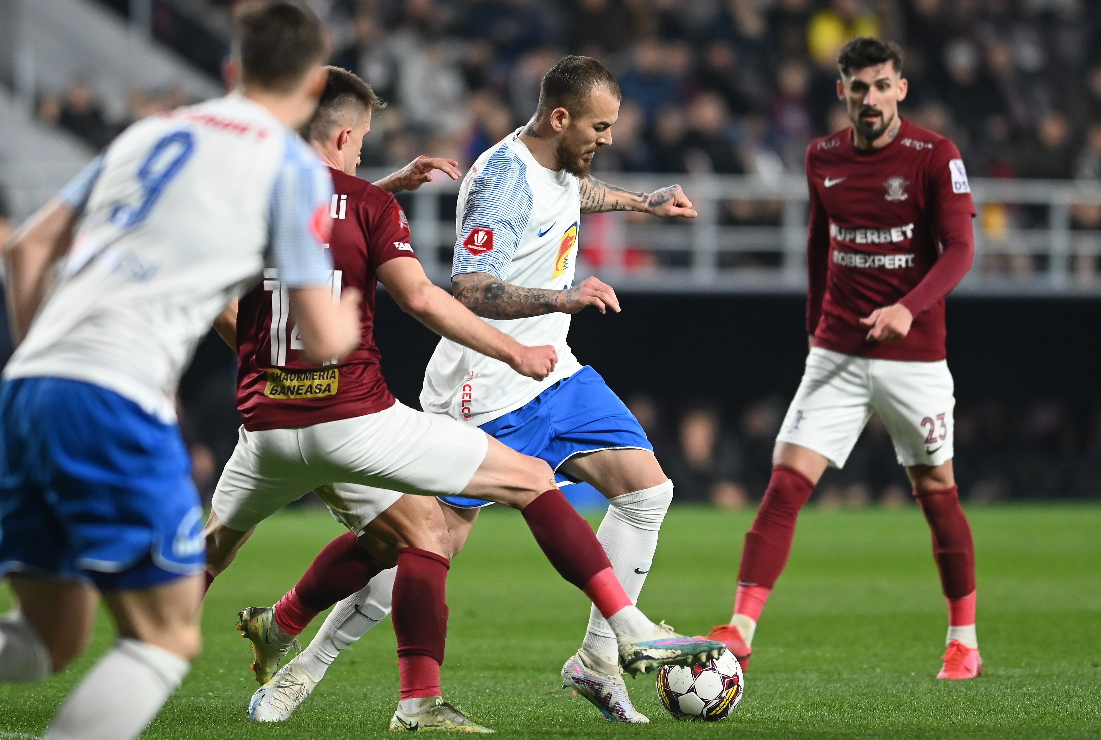 Rapid - Farul 1-1. Spectacol total, cu goluri superbe și ocazii mari. Constănțenii, două bare în două minute