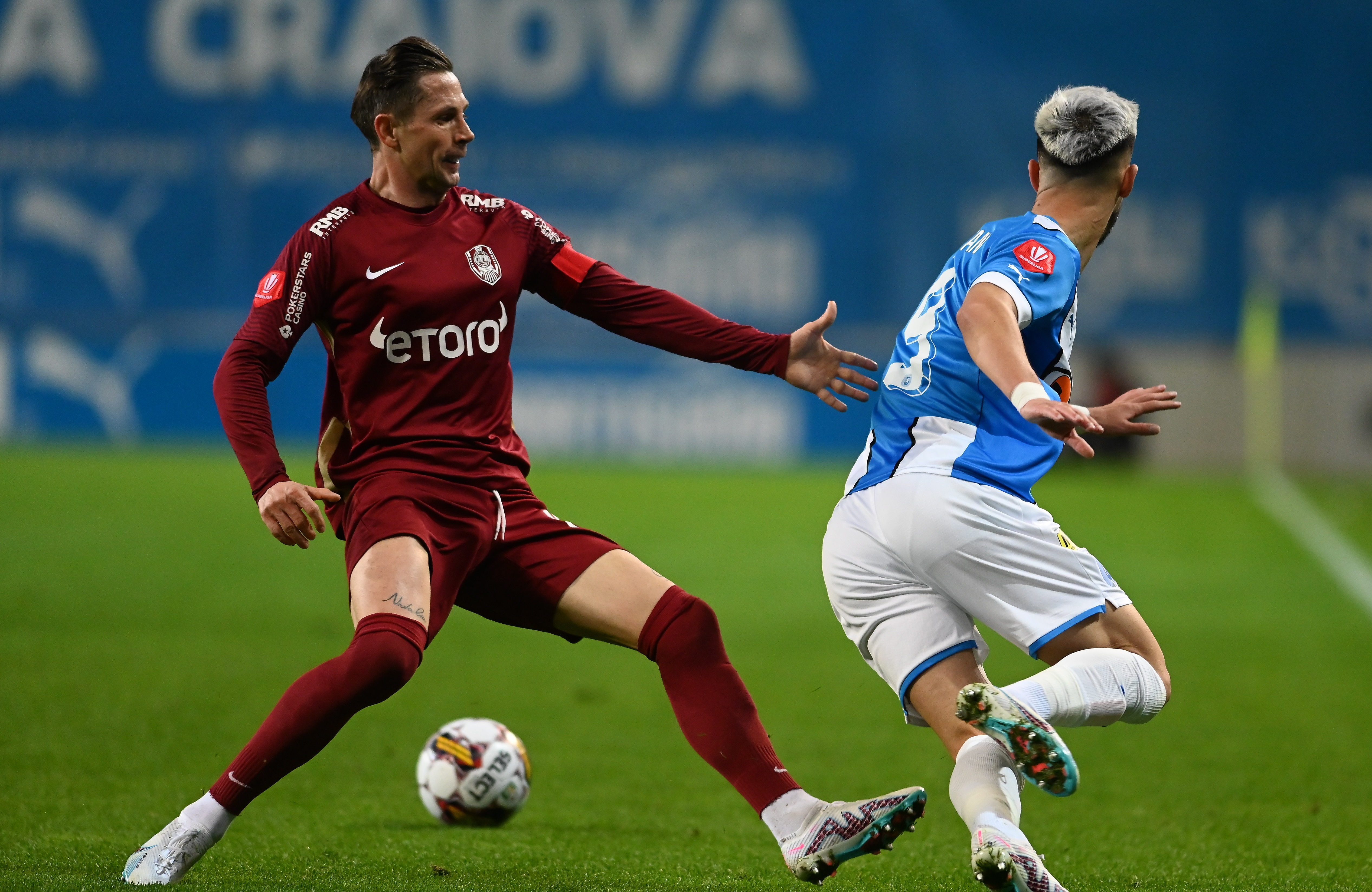 Universitatea Craiova - CFR Cluj 1-1. Partidă spectaculoasă în Bănie! Oltenii au dominat total pe final