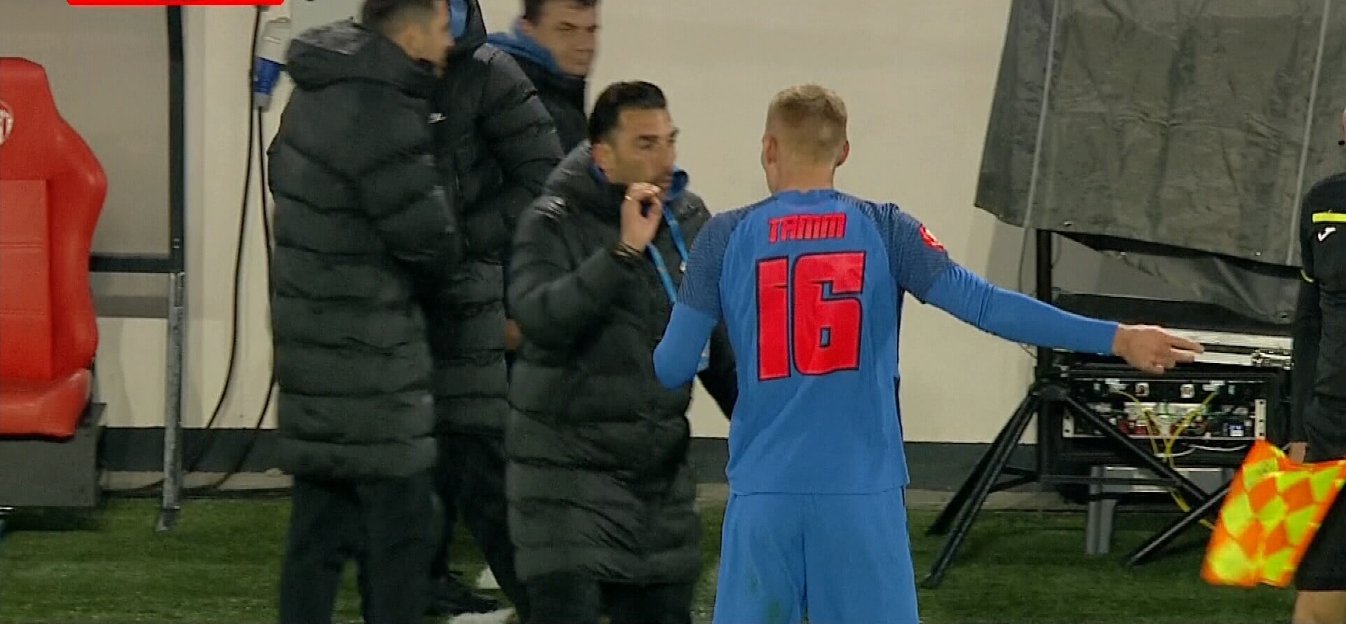 Elias Charalambous își ia rolul în serios! Cum a fost surprins după golul doi al FCSB-ului la meciul cu Sepsi