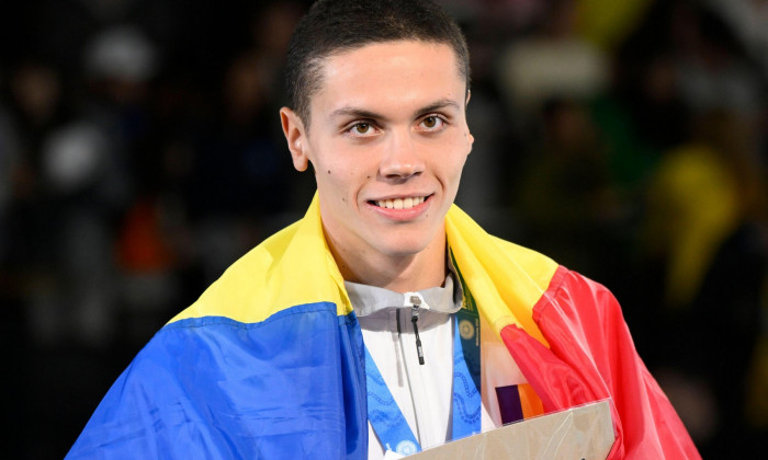 Melbourne, Australia. 18th Dec, 2022. David Popovici of Romania looks on after winning the silver medal in the 200m Freestyle men Final during the FINA Swimming Short Course World Championships at the Melbourne Sports and Aquatic Centre in Melbourne, Aust