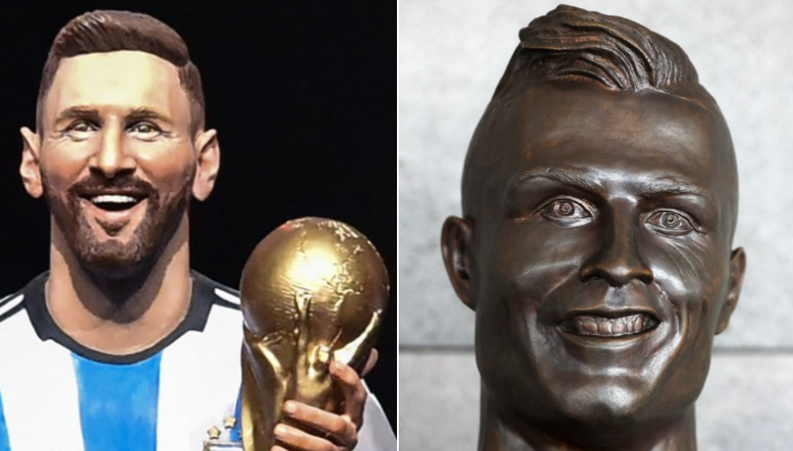 Statuia lui Leo Messi, la ani lumină de cea a lui Cristiano Ronaldo! Cele mai faimoase modele sculptate în acest secol