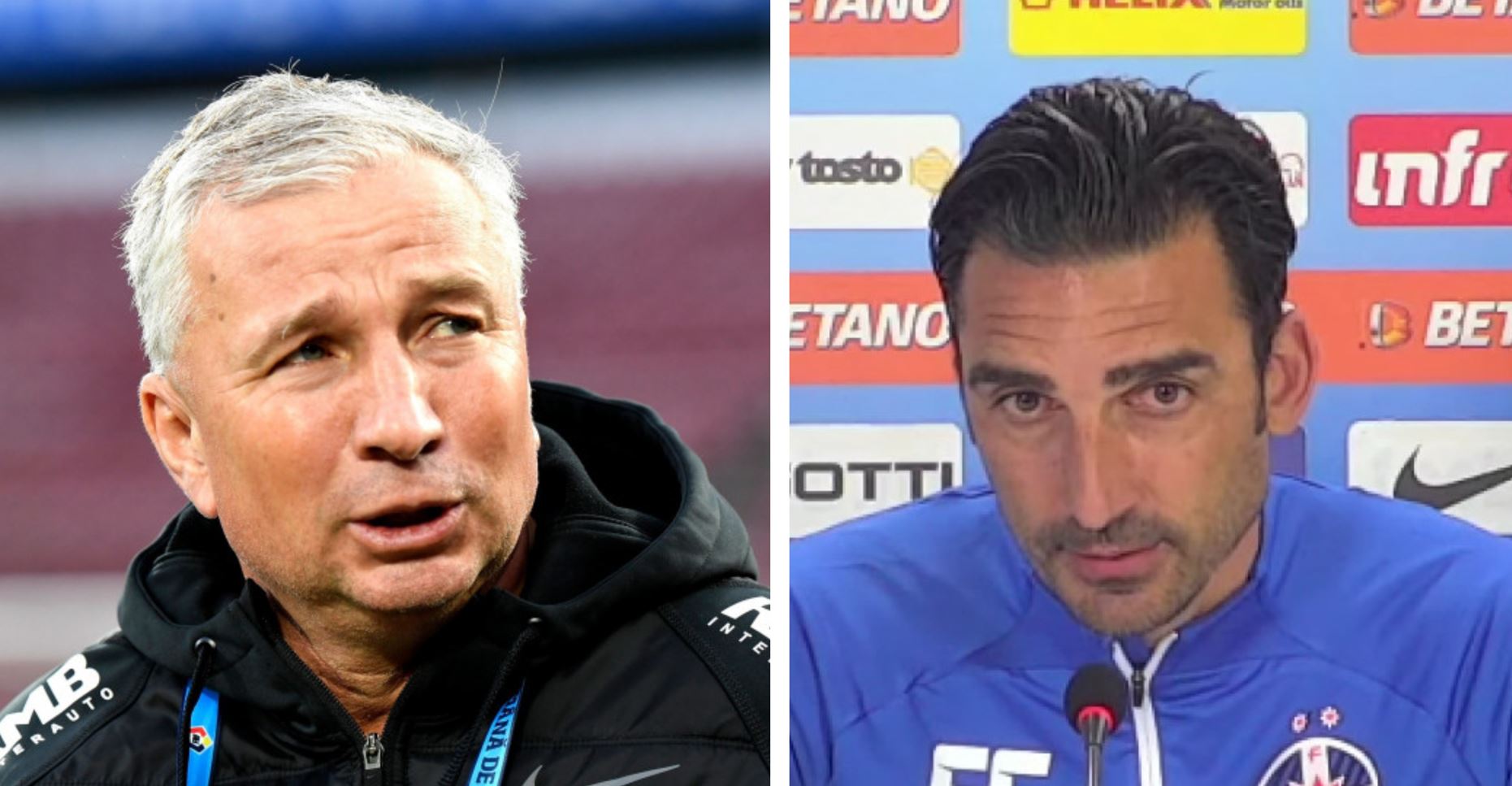 Petrescu și Charalambous au transmis mesaje radical diferite despre arbitri, înainte de CFR - FCSB