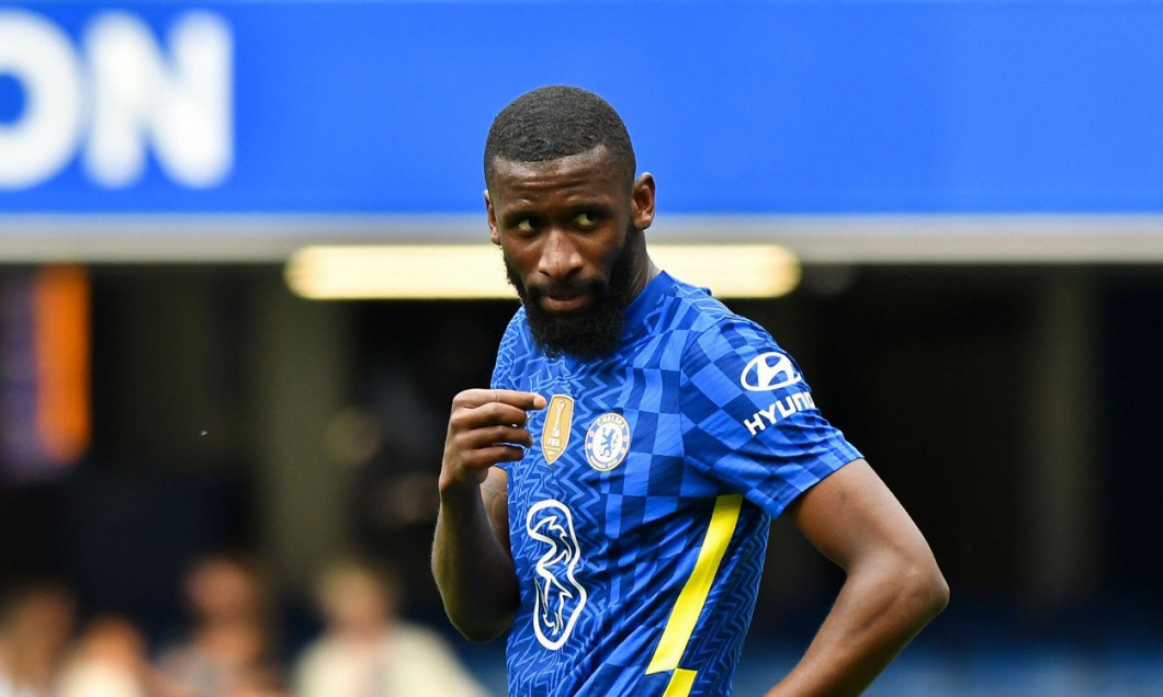 LONDON, UK. MAY 22ND Antonio Rudiger of Chelsea looks on during the Premier League match between Chelsea and Watford at Stamford Bridge, London on Sunday 22nd May 2022. (Credit: Ivan Yordanov | MI News) Credit: MI News &amp; Sport /Alamy Live News