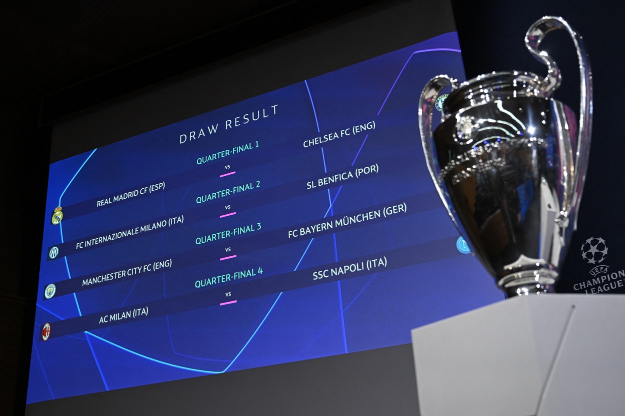 Cum arată cotele la câștigarea trofeului UEFA Champions League, după primele meciuri din sferturile de finală