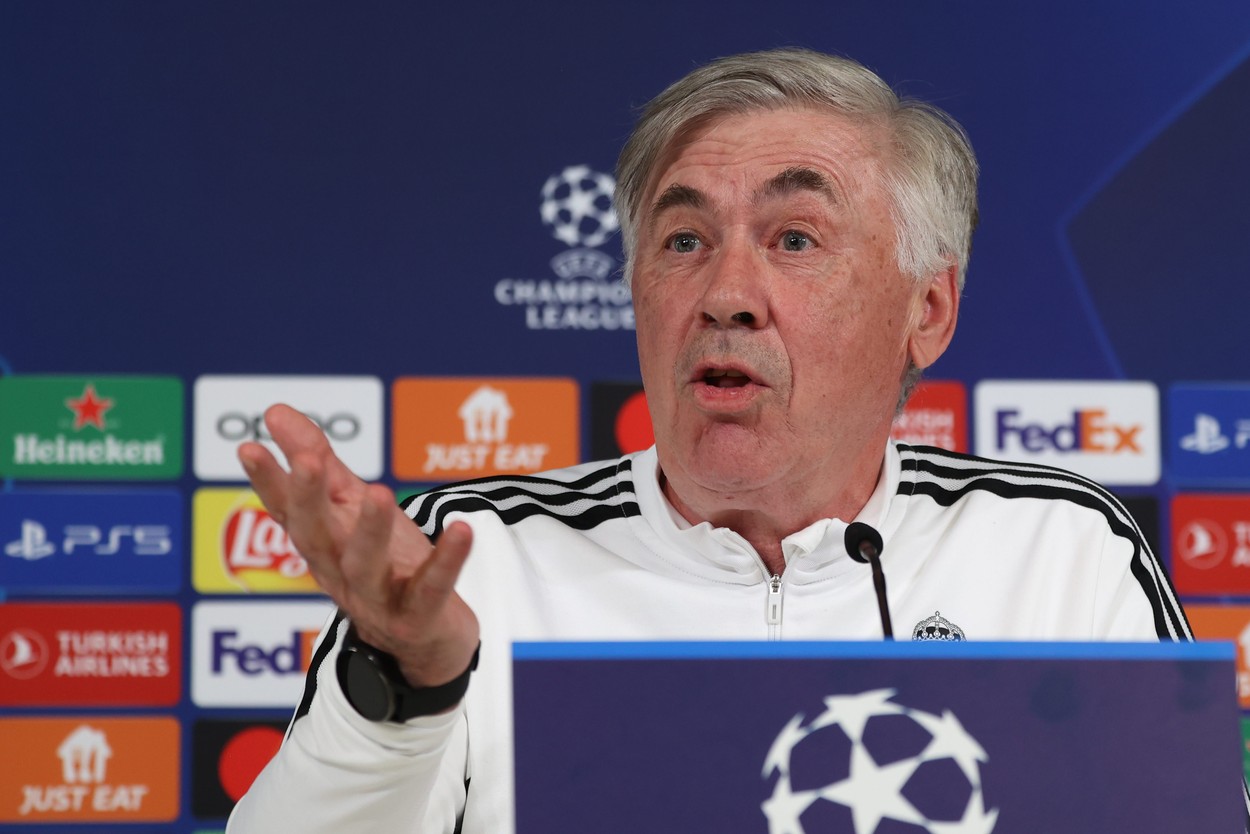 Carlo Ancelotti a intervenit după ce ofițerul de presă a încheiat conferința și a făcut show: ”Cu asta, vă salut!”