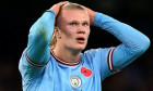 Manchester City's Erling Haaland rues a missed chance during the Premier League match at the Etihad Stadium, Manchester. Picture date: Saturday November 5, 2022.