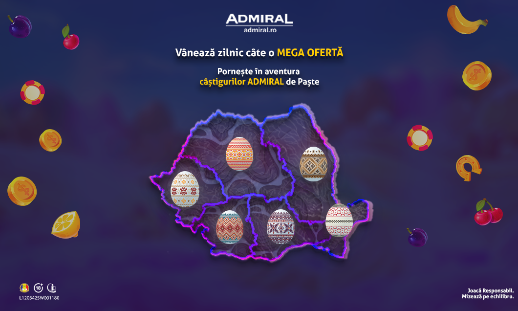 (P) Vânează MEGA OFERTELE ADMIRAL Cazinou de Paște!