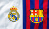 Calgary, Alberta, Canada. July 10, 2020. Club Barcelona vs Real madrid close up to their jersey logo