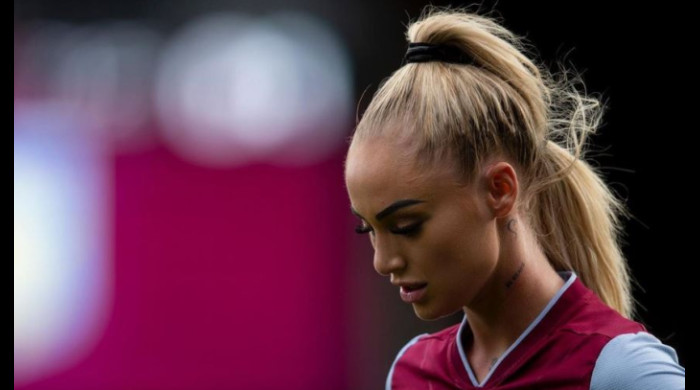 Alisha Lehmann în timpul unui meci pentru Aston Villa / Foto: Instagram @alishalehmann7