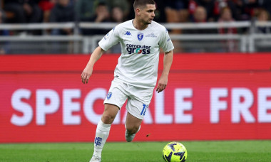 Milano, Italy. 07th Apr, 2023. Razvan Marin of Empoli Fc controls the ball during the Serie A match beetween Ac Milan and Empoli Fc at Stadio Giuseppe Meazza on April 7, 2023 in Milano, Italy . Credit: Marco Canoniero/Alamy Live News