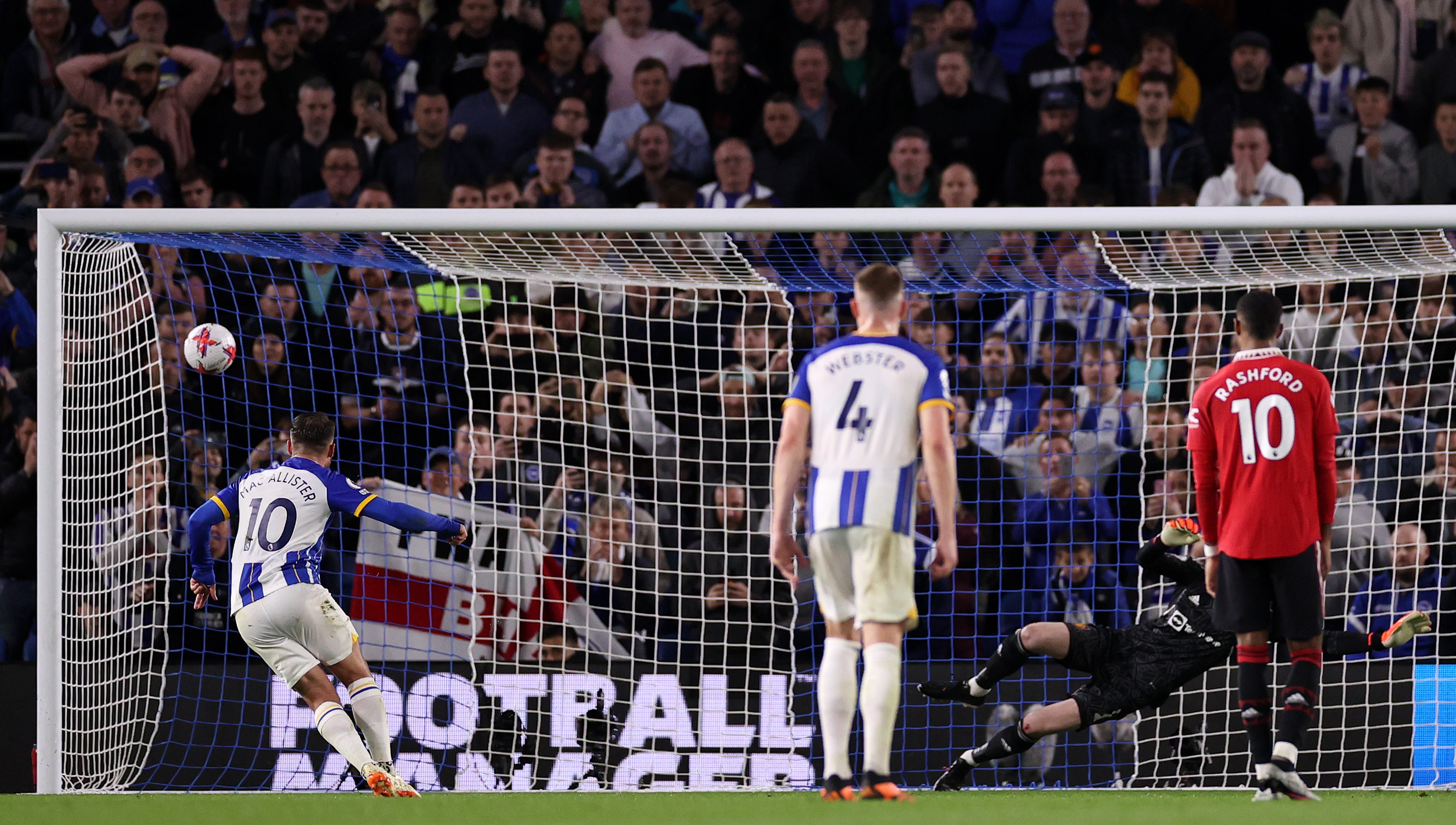 Brighton - Manchester United 1-0. Diavolii au luat gol în minutul 90+9, din penalty