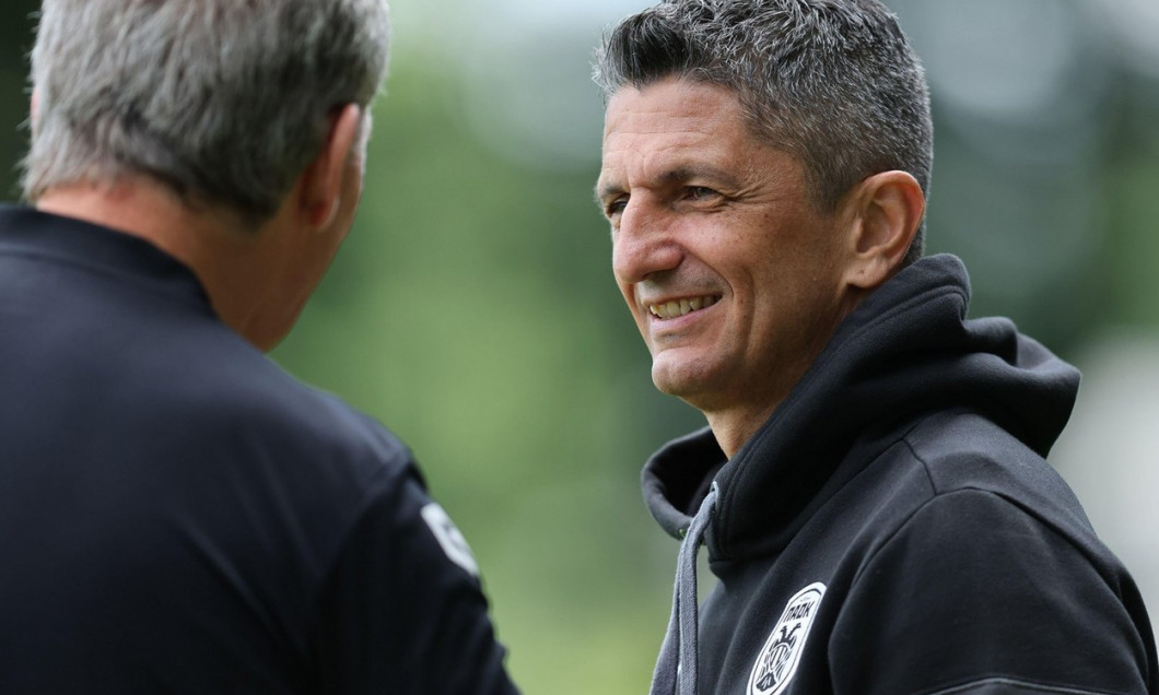 WENUM WIESEL, NETHERLANDS - JULY 2: coach Razvan Lucescu of PAOK Thessaloniki during the Pre Season Friendly match between FC Groningen and PAOK at the Wiesel on July 2, 2022 in Wenum Wiesel, Netherlands (Photo by Peter Lous/Orange Pictures)
