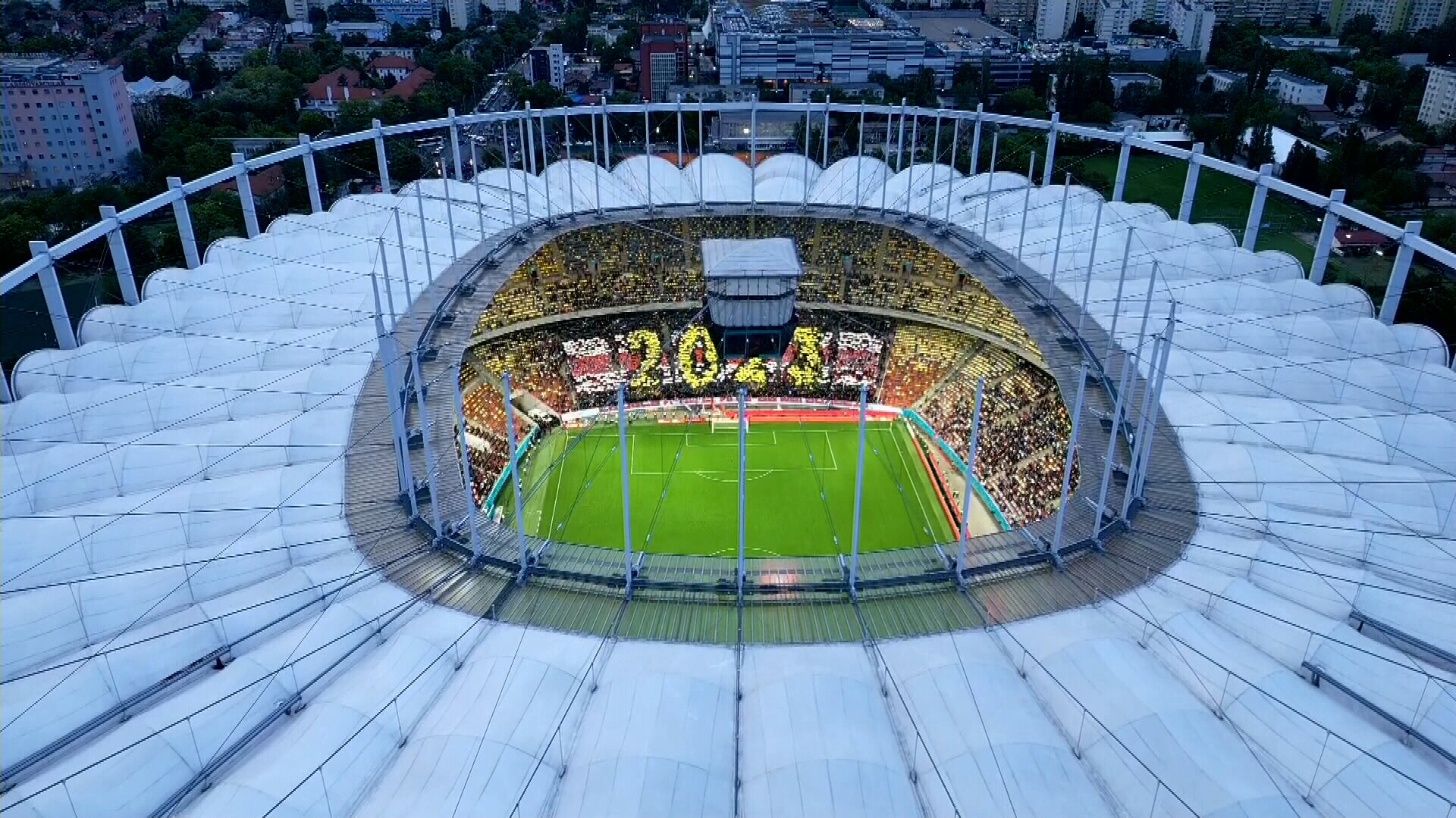 Scenografiile suporterilor de la Dinamo - CSA Steaua și imaginile atmosferei de pe Arena Națională