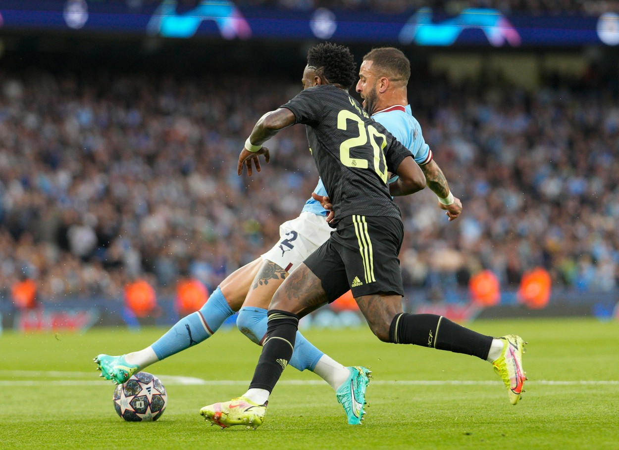 Kyle Walker nu i-a dat șanse lui Vinicius Junior, iar la finalul meciului a avut o întrebare pentru Real Madrid