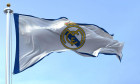 Madrid, Spain, June 2022: The Flag of Real Madrid waving in the wind on a clear day. Real Madrid is a Spanish professional football club based in Madr